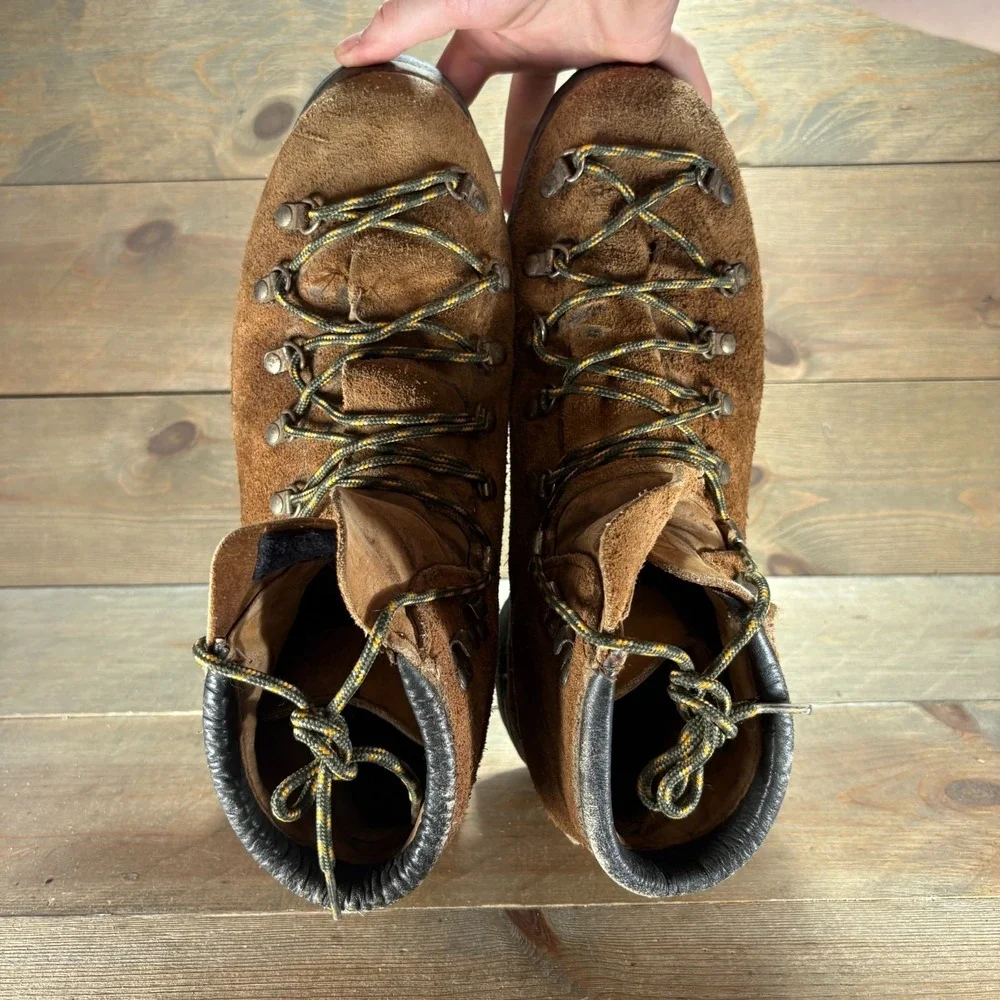 Vintage Dexter Mens size 13 shoes Brown Suede Lace Up Mountaineering boots